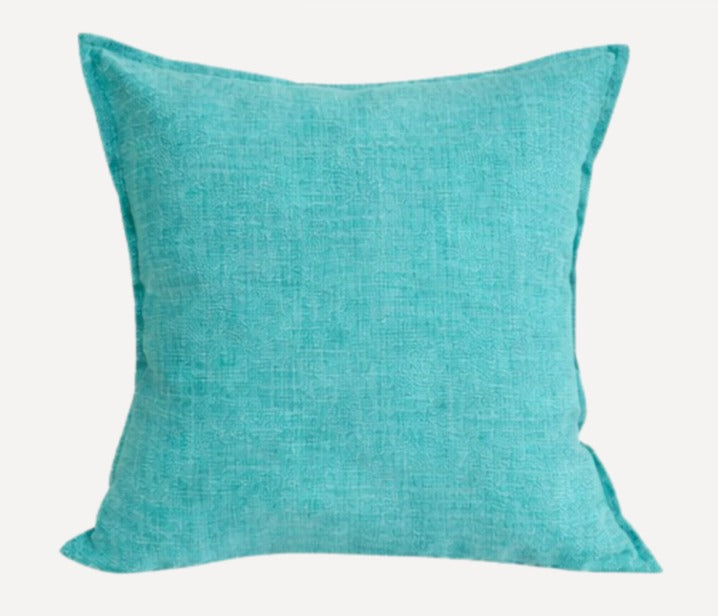 Textured Tweed Scatter Cushion - Aqua