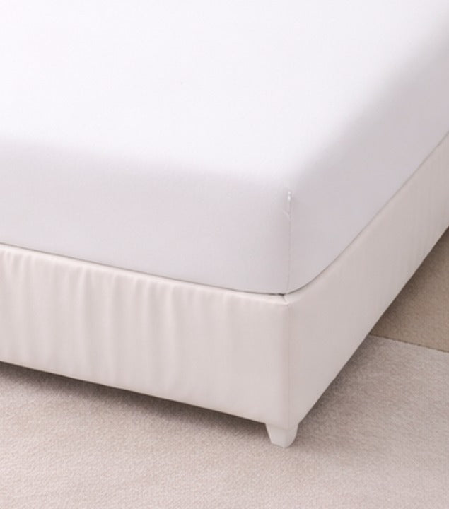 Poly cotton Fitted Sheet 144TC - White