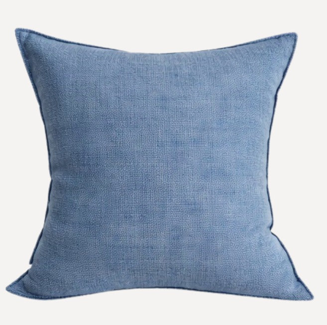 Textured Tweed Scatter Cushion - Blue Stone