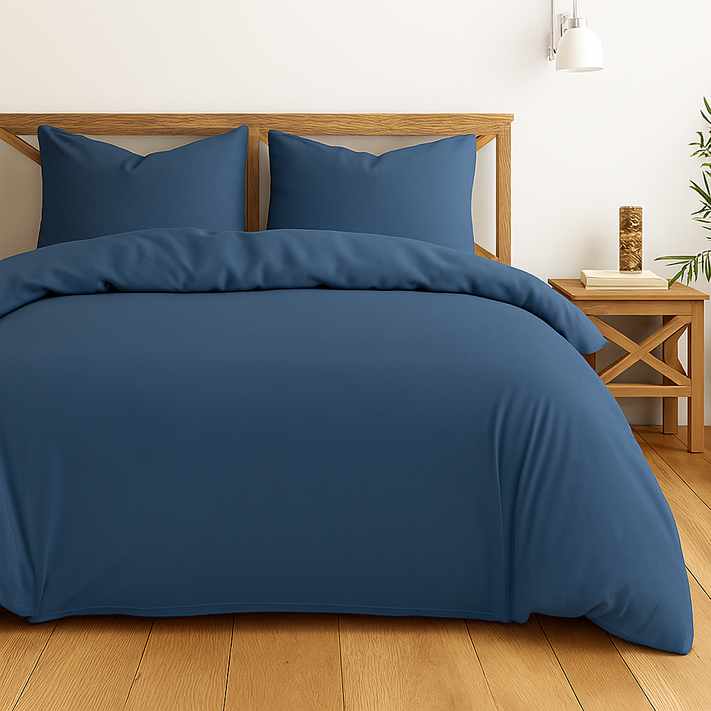 Micro Fiber Duvet Cover Plain - Midnight Blue