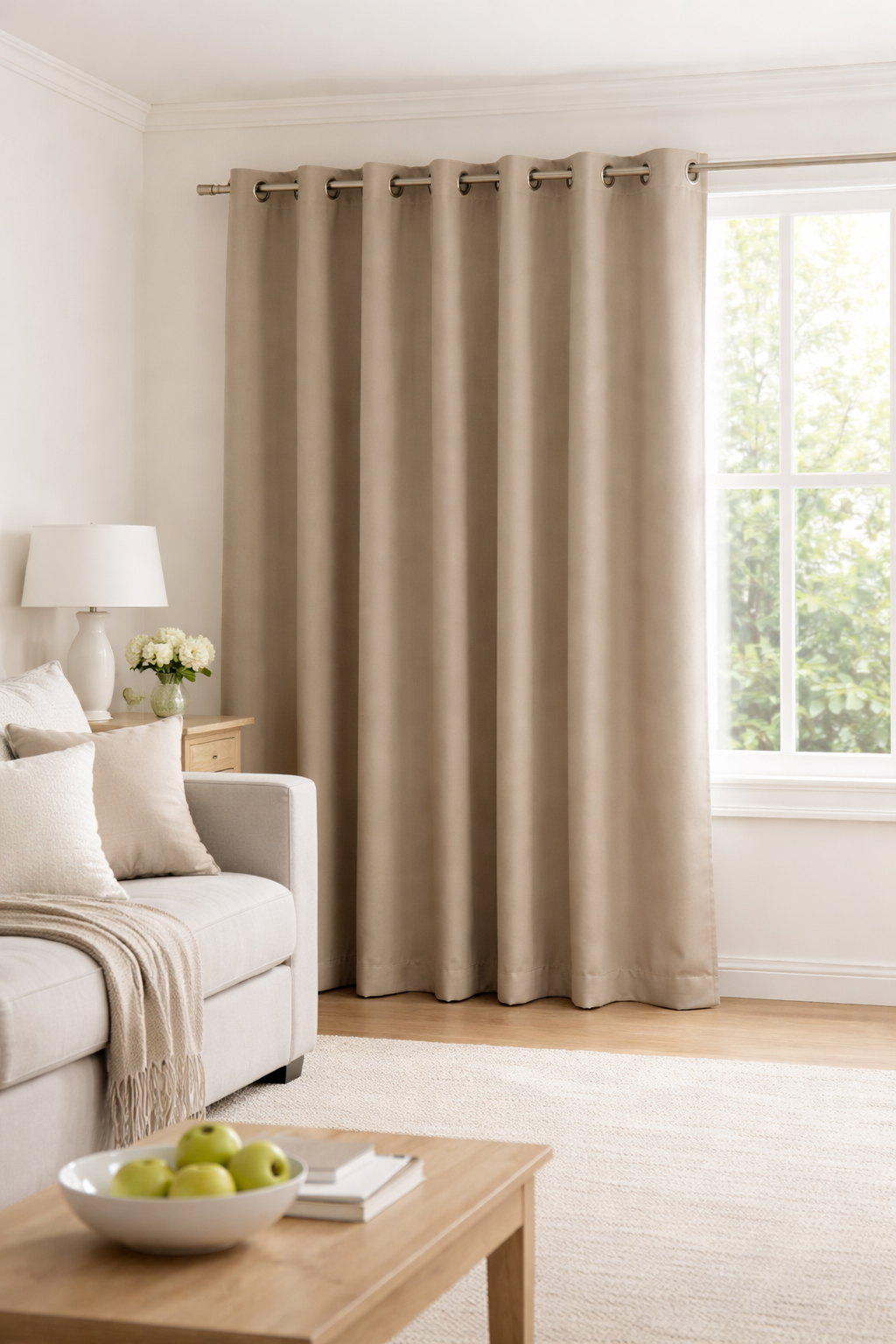 Eyelet Curtain - Panama Stone