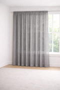 Taped Curtain - Muslin Sheer - Grey