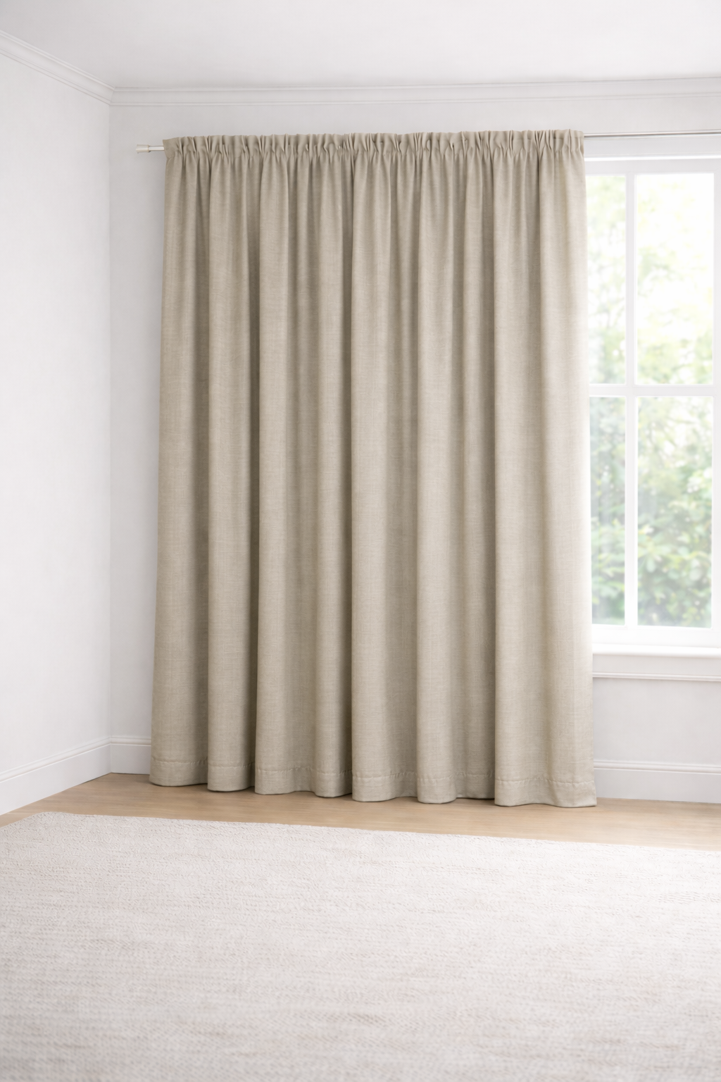Taped Curtain - Chambray Natural