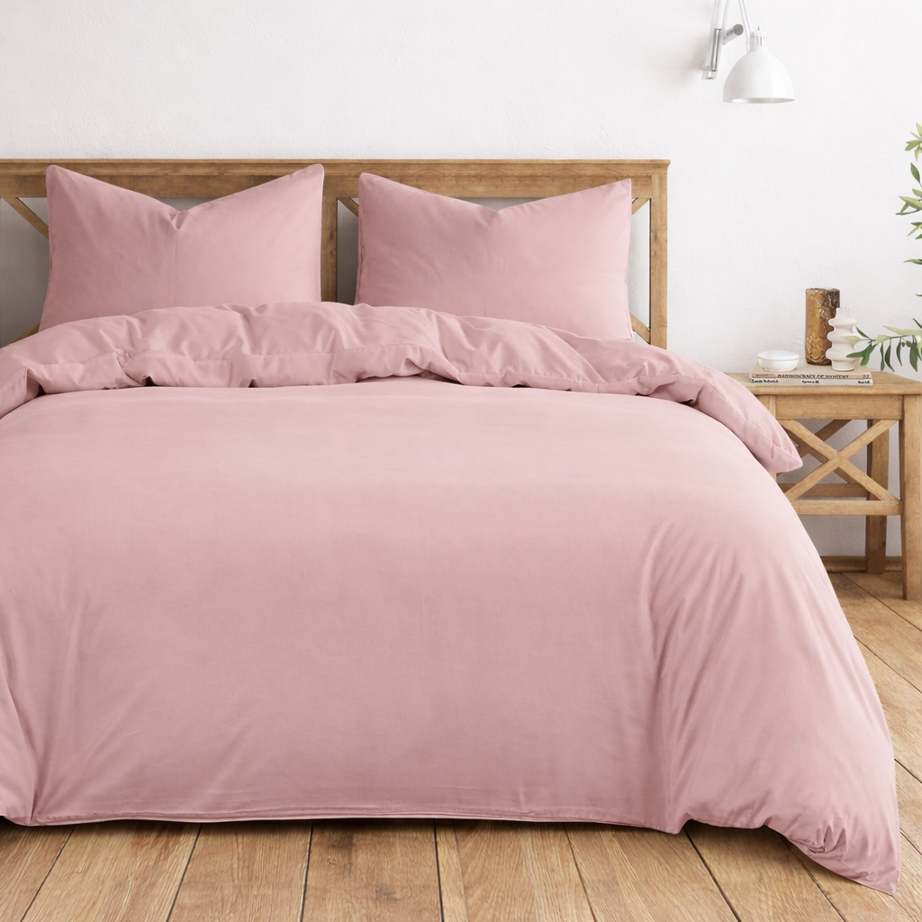 Micro Fiber Duvet Cover Plain - Dusty Pink