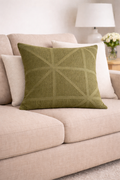 Waffle Square Scatter Cushion - Olive Green