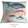 Printed Scatter Cushion - Coastal Fish