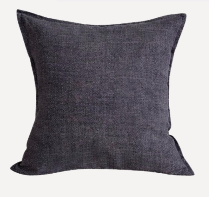 Textured Tweed Scatter Cushion - Dark Grey