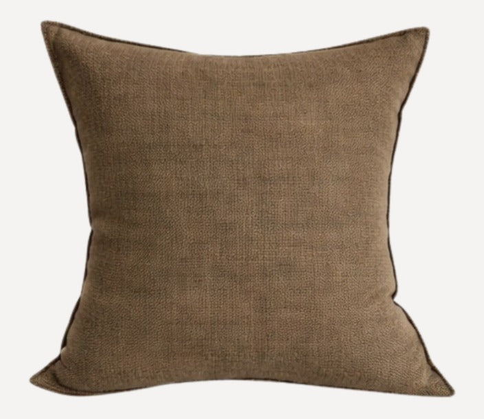 Textured Tweed Scatter Cushion - Toffee Brown