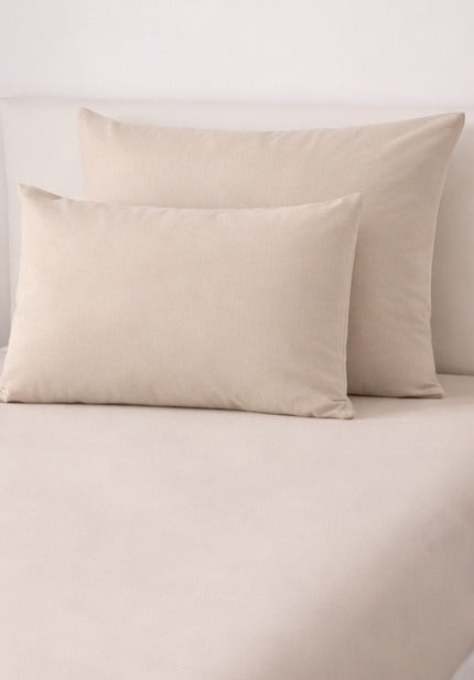 Polycotton  - 144TC Pillowcase - Natural Stone