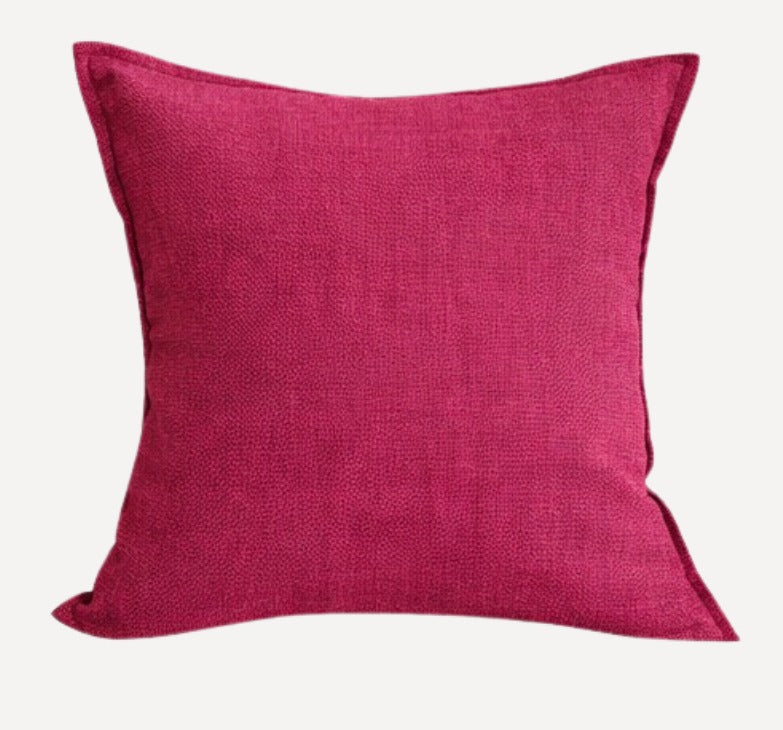 Textured Tweed Scatter Cushion - Dark Pink